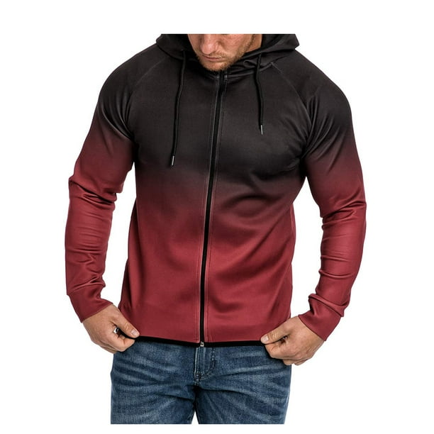 Men Fashion Slide Print Long Sleeve Loose Fit Hoodie Tops Mens Autumn Hooded Sweatshirts Active Workout Fall Blouse Shirts 